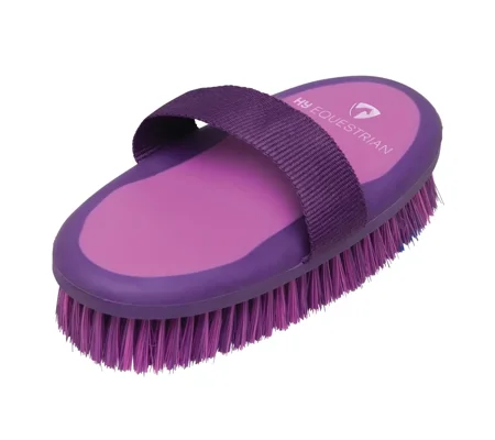 Hy Equestrian Pro Groom Body Brush 20 x 9.5cm Purple/Pink
