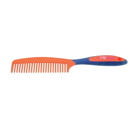 Hy Equestrian Pro Groom Comb - Navy/Orange