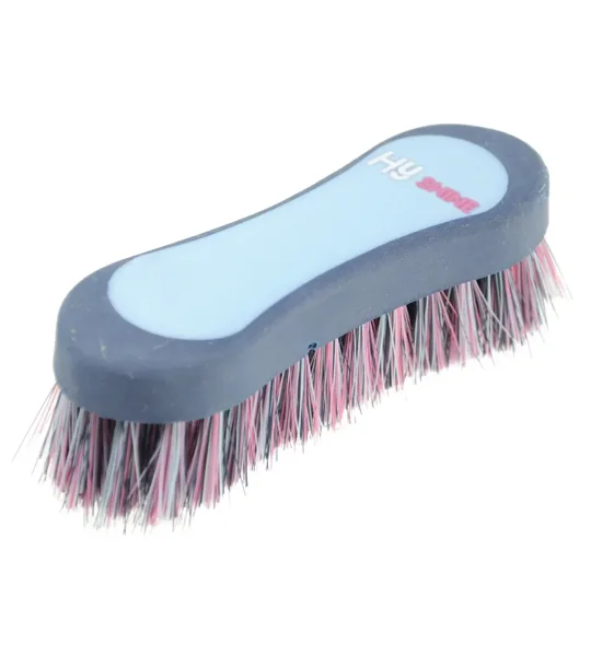 Hy Equestrian Pro Groom Face Brush 12.3 x 4cm Blue/Light Blue