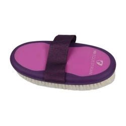 Hy Equestrian Pro Groom Goat Hair Body Brush 20 x 9.5cm Purple/Pink