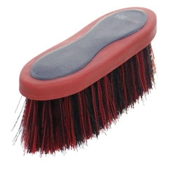 Hy Equestrian Pro Groom Long Bristle Dandy Brush 20.5 x 6.2cm Red/Navy