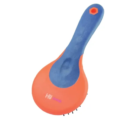 Hy Equestrian Pro Groom Mane & Tail Brush - Navy/Orange