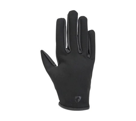 Hy Equestrian Children's Softshell Comfort Riding Gloves - Black - Child