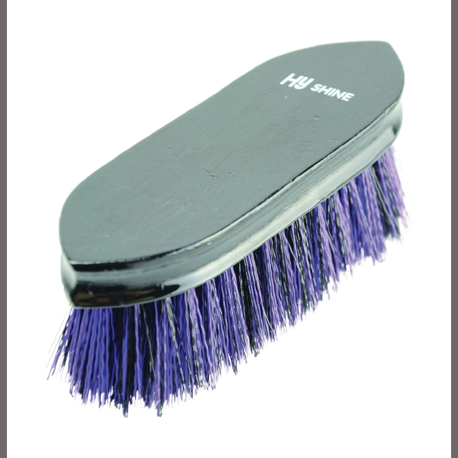 product Image for Hy Equestrian Wooden Dandy Brush - Black/Purple - 18 x 5.7cm