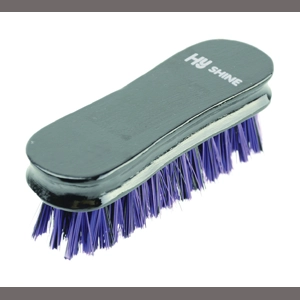 Hy Equestrian Wooden Face Brush - Black/Purple - 12.5 x 4.2cm