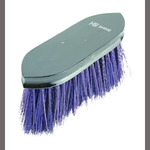 Hy Equestrian Wooden Flick Dandy Brush - Black/Purple - 18 x 5.7cm