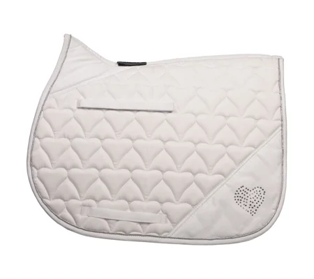 Hy Equestrian Diamante All Purpose Saddle Cloth - White