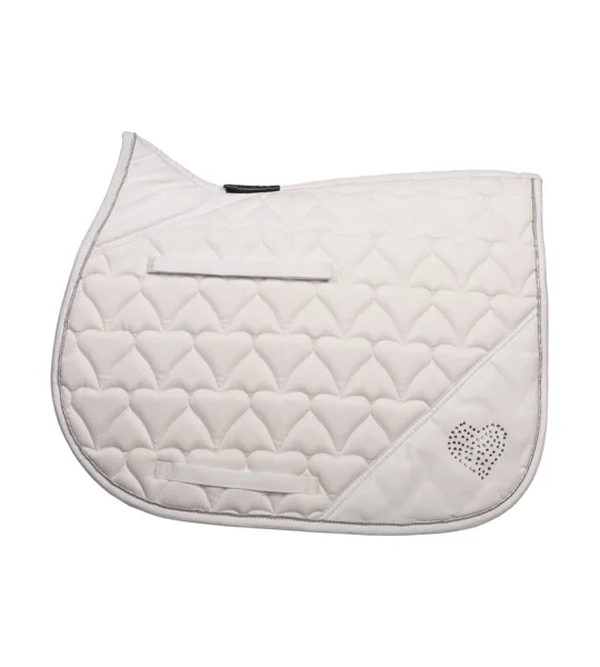 Hy Equestrian Diamante All Purpose Saddle Cloth - White