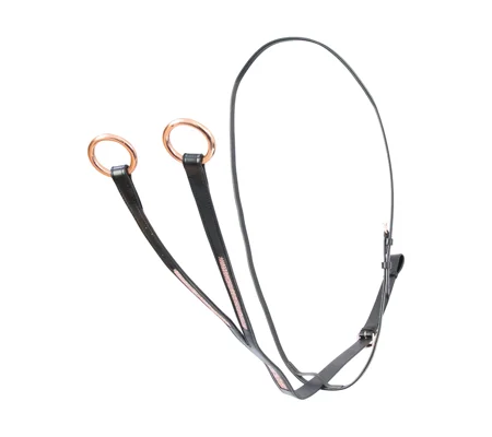 Hy Equestrian Rosciano Rose Gold Martingale - Black/Rose Gold
