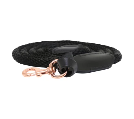 Hy Equestrian Rosciano Rose Gold Lead Rope - Brown/Rose Gold - 2 metres
