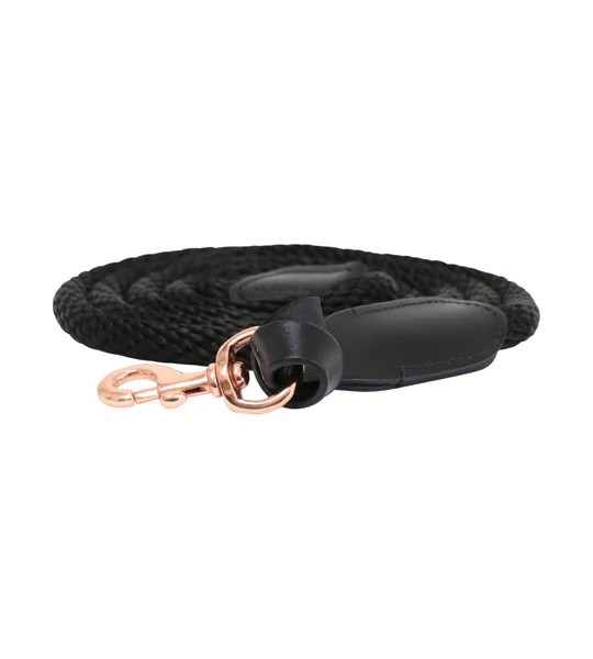Hy Equestrian Rosciano Rose Gold Lead Rope - Brown/Rose Gold - 2 metres