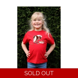 British Country Collection Carrot Pony Childrens T-Shirt - Red - Age 1-8