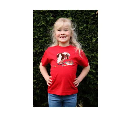British Country Collection Carrot Pony Childrens T-Shirt - Red - Age 1-8