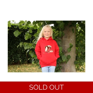 British Country Collection Carrot Pony Childrens Hoodie - Red - Age 3-8
