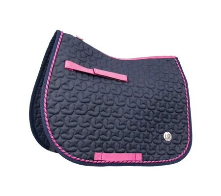 Suzie Saddle Pad by Little Rider - Navy/Pink