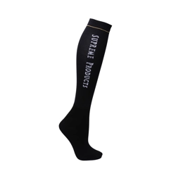 Supreme Products Active Rider Show Socks - Black - Adult 4-8