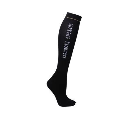 Supreme Products Active Rider Show Socks - Black - Adult 4-8