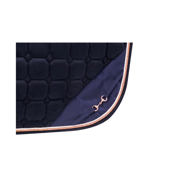 Additional Image for Hy Equestrian On The Bit Saddle Pad - Navy/Rose Gold