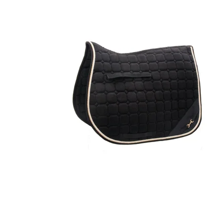 Hy Equestrian On The Bit Saddle Pad - Black/Gold