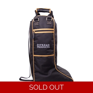 Supreme Products Pro Groom Long Riding Boot Bag - Black/Gold - One Size