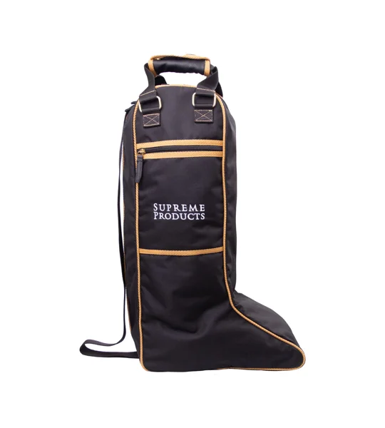 Supreme Products Pro Groom Long Riding Boot Bag - Black/Gold - One Size