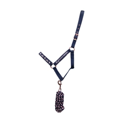 The Princess and the Pony Head Collar & Lead Rope Set by Little Rider - Navy/P..