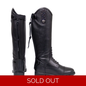 Hy Equestrian Agerola Children's Riding Boot - Black/Rainbow Glitter