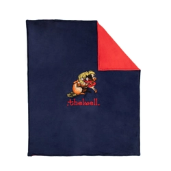 Hy Equestrian Thelwell Collection Fleece Blanket - Navy/Red - One Size