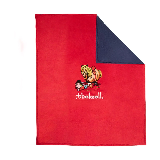 product Image for Hy Equestrian Thelwell Collection Fleece Blanket - Red/Navy - One Size