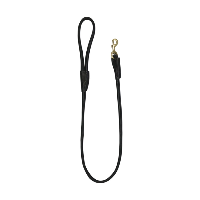 Additional Image for Benji & Flo Superior Rolled Leather Dog Lead - Tan/Rose Gold - 120cm