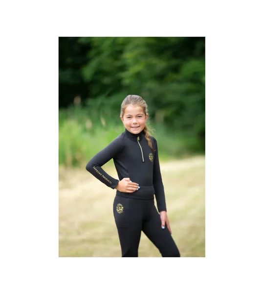 Supreme Products Active Junior Show Rider Base Layer - Black/Gold