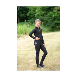Supreme Products Active Junior Show Rider Leggings - Black/Gold - 5-14 Years