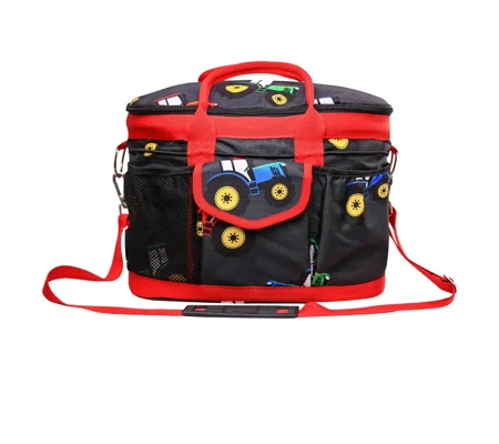 Hy Equestrian Tractor Collection Grooming Bag One Size Grey/Red