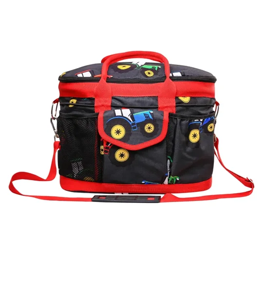 Hy Equestrian Tractor Collection Grooming Bag One Size Grey/Red