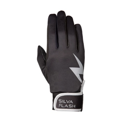 Silva Flash Riding Gloves by Hy Equestrian - Black/Reflective Silver