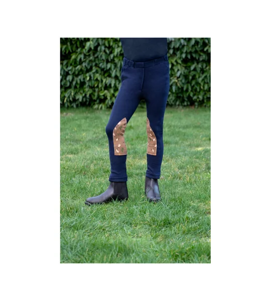 Hy Equestrian Cowboy Tots Jodhpurs - Navy/Beige