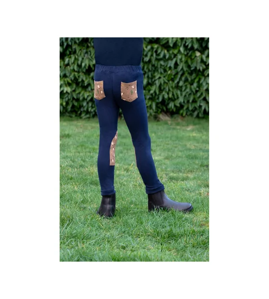 Hy Equestrian Cowboy Tots Jodhpurs - Navy/Beige