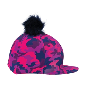 Hy Equestrian DynaForce Hat Cover - Raspberry/Navy - One Size