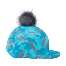 Hy Equestrian DynaForce Hat Cover - Pacific/Grey - One Size
