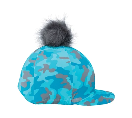 Hy Equestrian DynaForce Hat Cover - Pacific/Grey - One Size