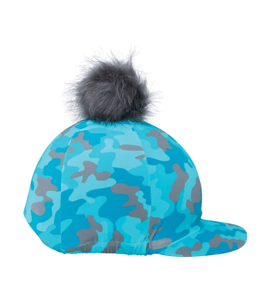 Hy Equestrian DynaForce Hat Cover - Pacific/Grey - One Size