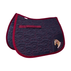 Riding Star Collection Saddle Pad by Little Rider - Navy/Burgundy