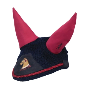 Riding Star Collection Fly Veil by Little Rider - Navy/Burgundy