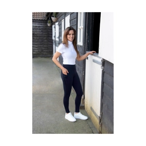 Hy Equestrian Children's Melton Riding Tights - Navy