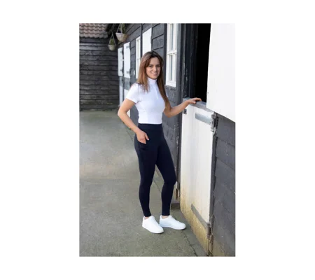 Hy Equestrian Children's Melton Riding Tights - Navy