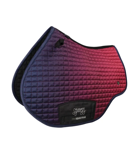 Hy Equestrian Synergy Elevate Saddle Pad - Navy/Fig