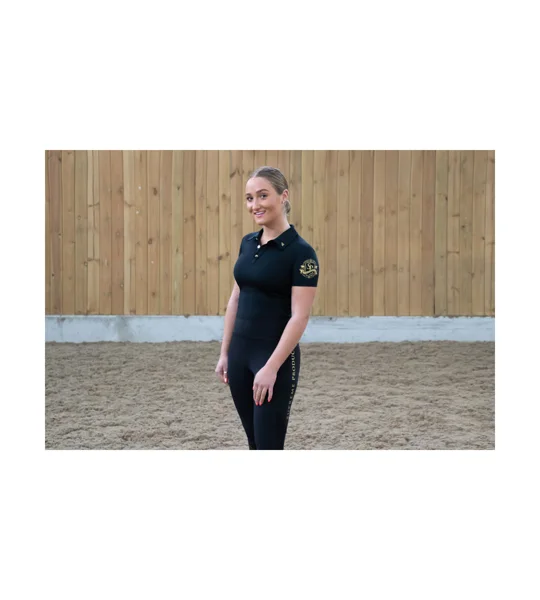 Supreme Products Active Show Rider Polo Shirt - Black/Gold