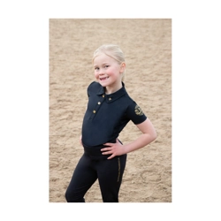 Supreme Products Active Junior Show Rider Polo Shirt - Black/Gold - 5-14 Years