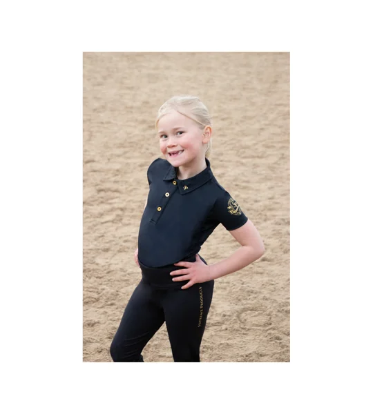Supreme Products Active Junior Show Rider Polo Shirt - Black/Gold