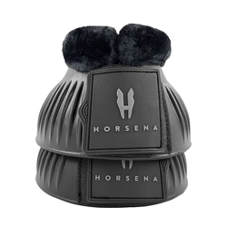 Horsena Pro-Light Faux Fur Over Reach Boots - Black/Black